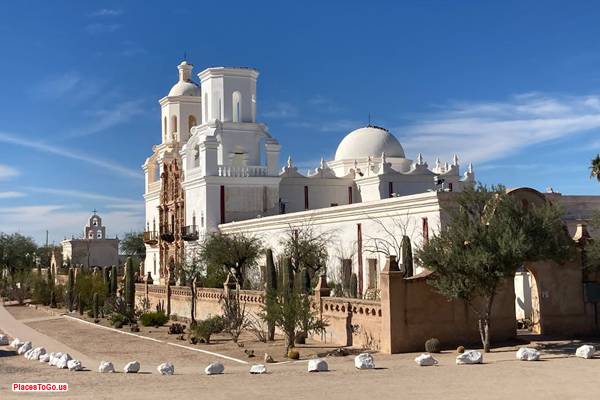 Spanish colonial missions in the Southwest featuring intricate religious art and architecture.