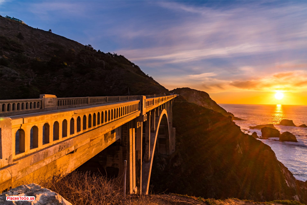 Bixby Bridge along Pacific Coast Highway road trip scenic stops