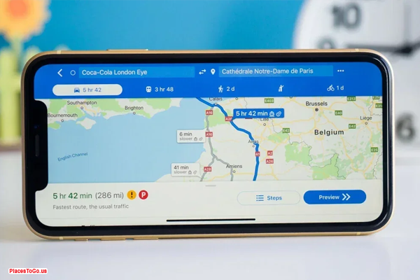Using Google Maps for navigation in the USA