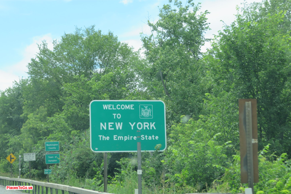 State welcome sign on a month-long road trip across America State welcome sign on a month-long road trip across America