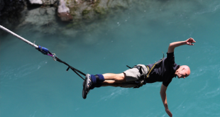 Bungee jumping at Rio Grande Gorge Bridge in New Mexico
